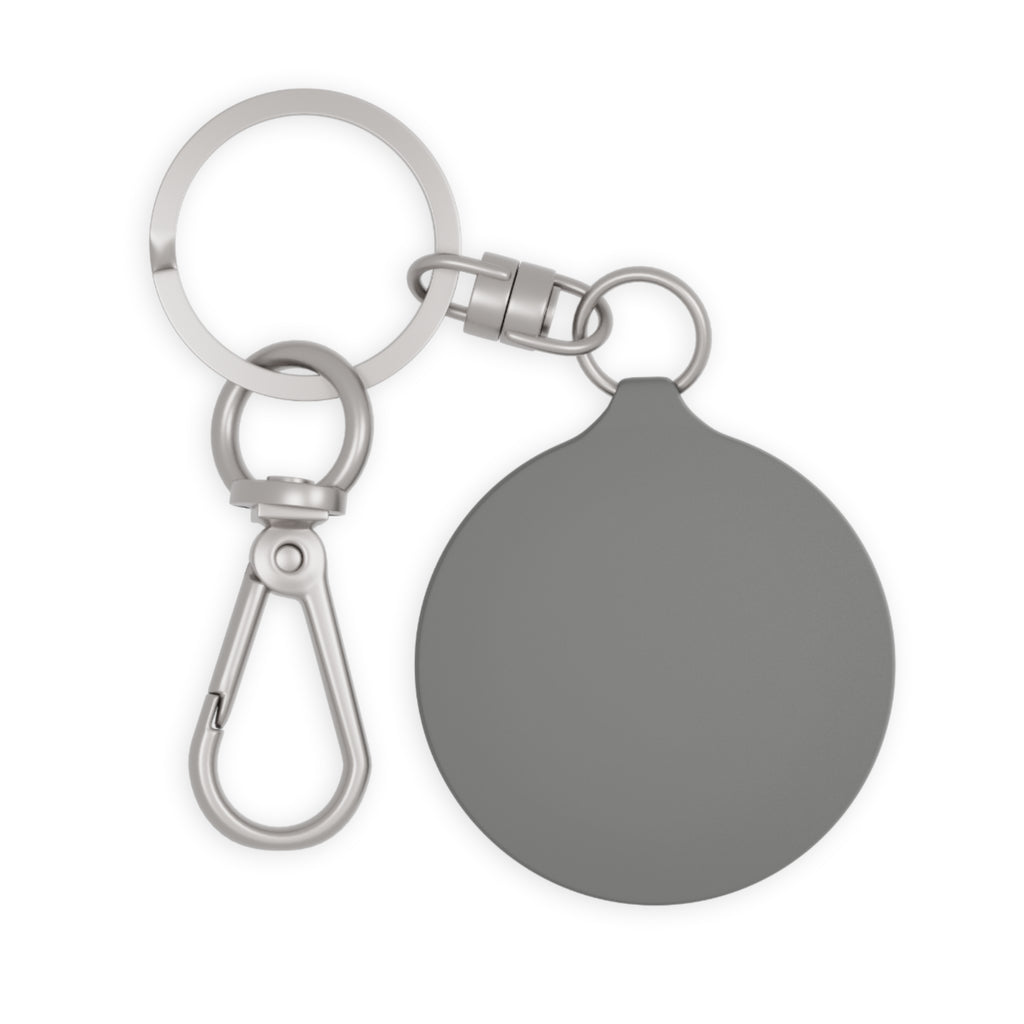 Luxury Dog Keyring | Gold Bow Puppy on Black Round Charm