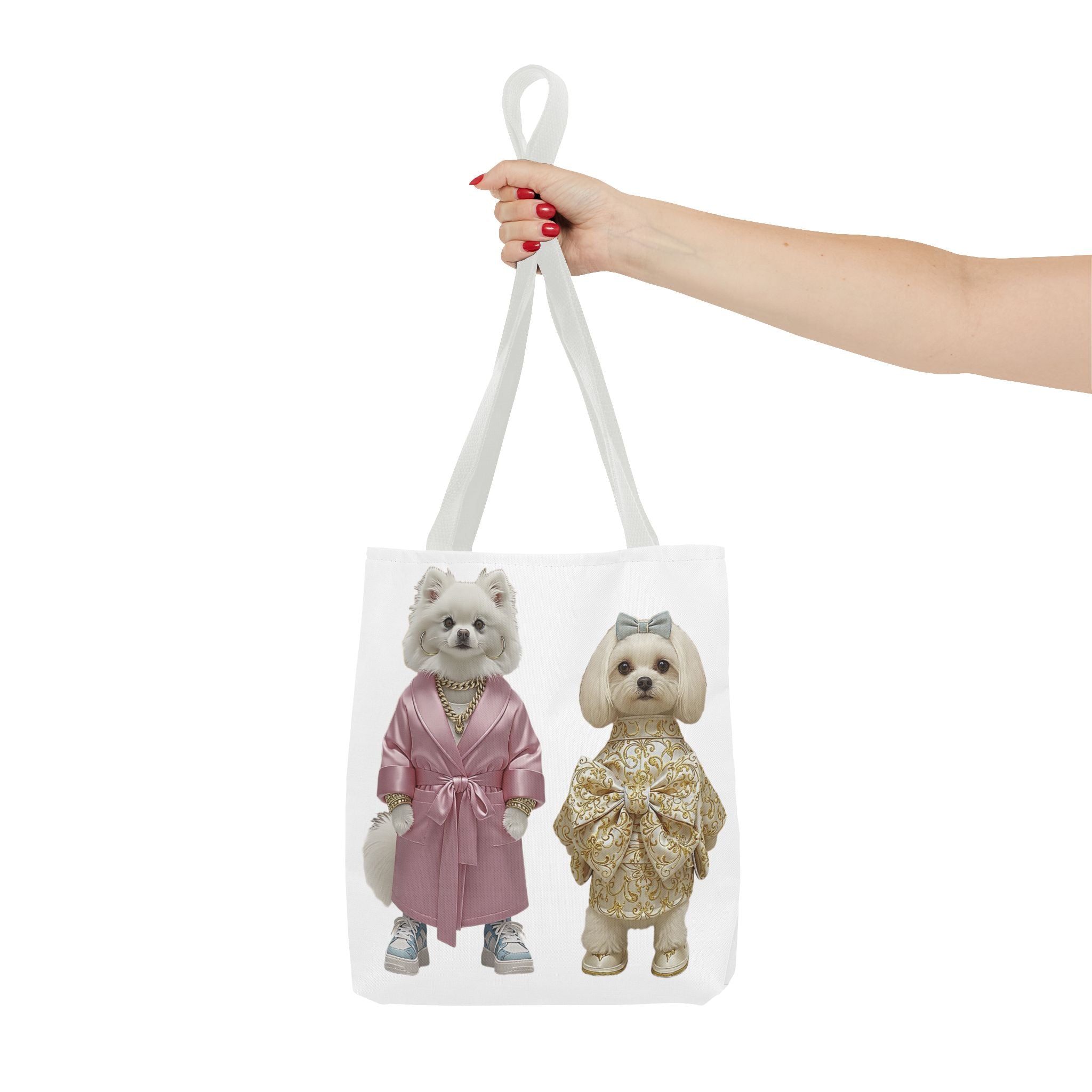 Designer Dog Tote Bag – Chic Dressed-Up Dogs Fashion Shoulder Bag