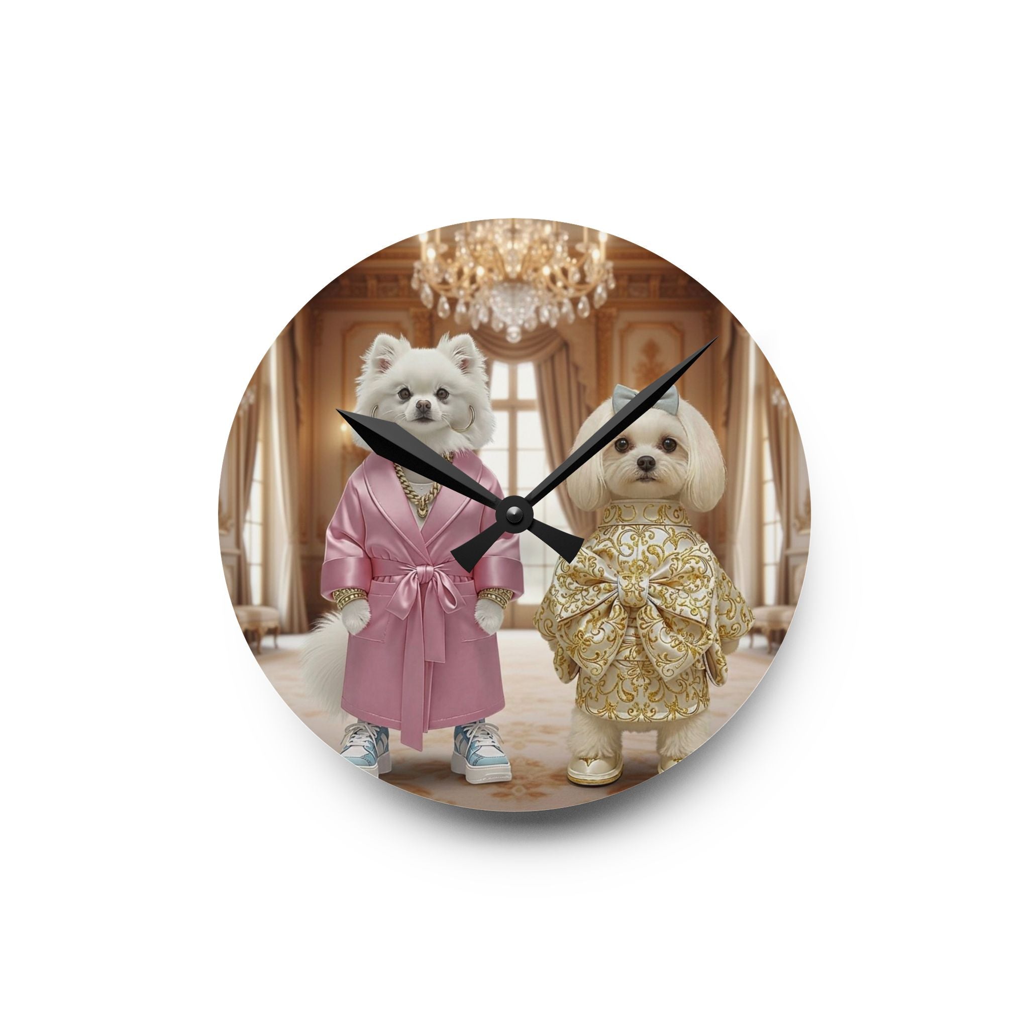 Lumi Global Royal Dog Art Wall Clock – Luxury Home Decor Collection