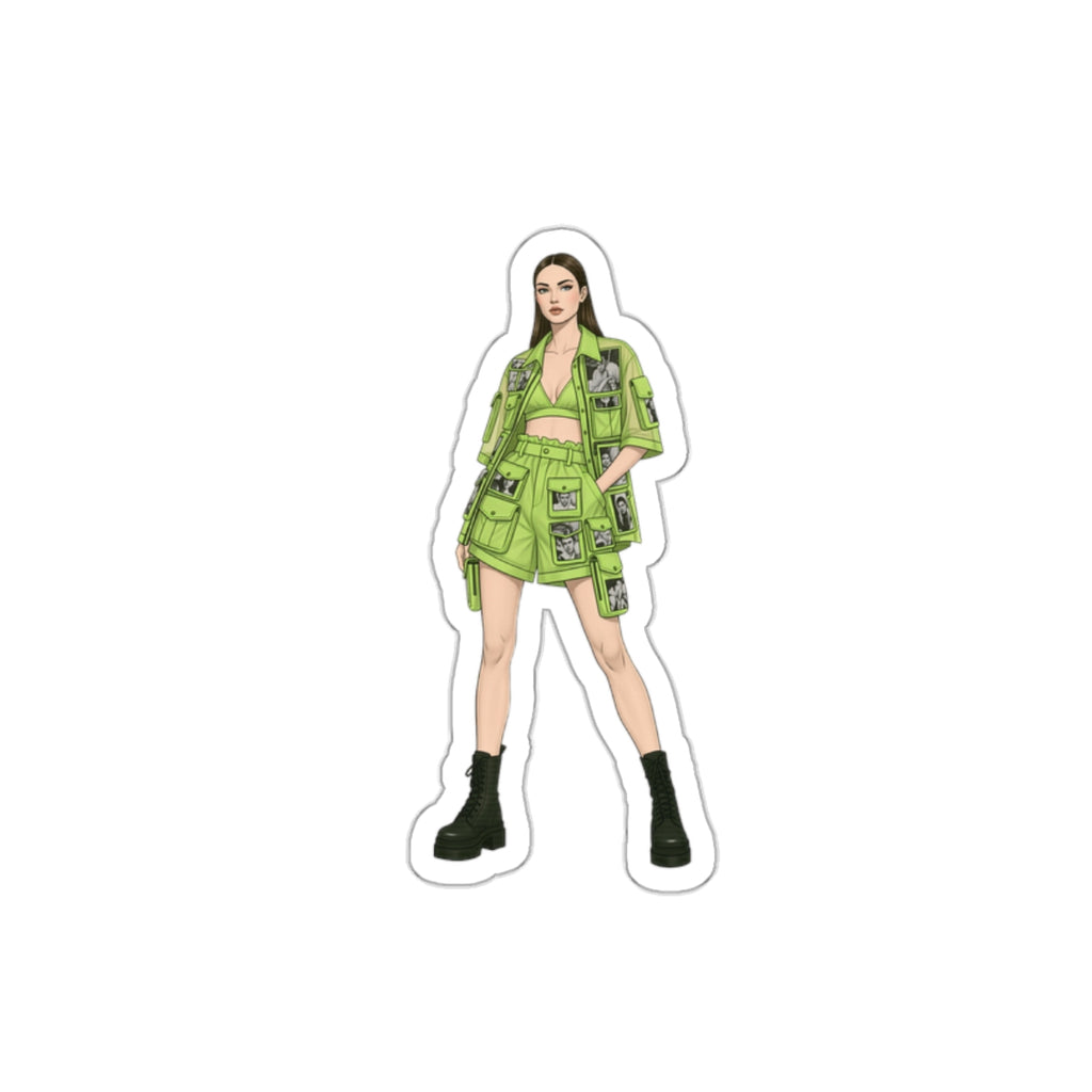 Minimal Fashion Girl Sticker — Clean & Stylish