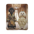 Luxury Palace Poodle Sherpa Blanket — Regal Dressed Dogs Faux Fur Throw