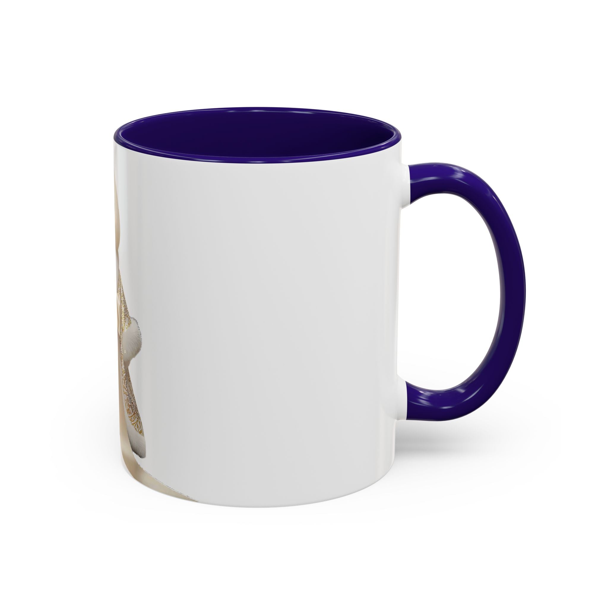 Regal Pup Love Mug – Elegant Gold Ribbon Edition