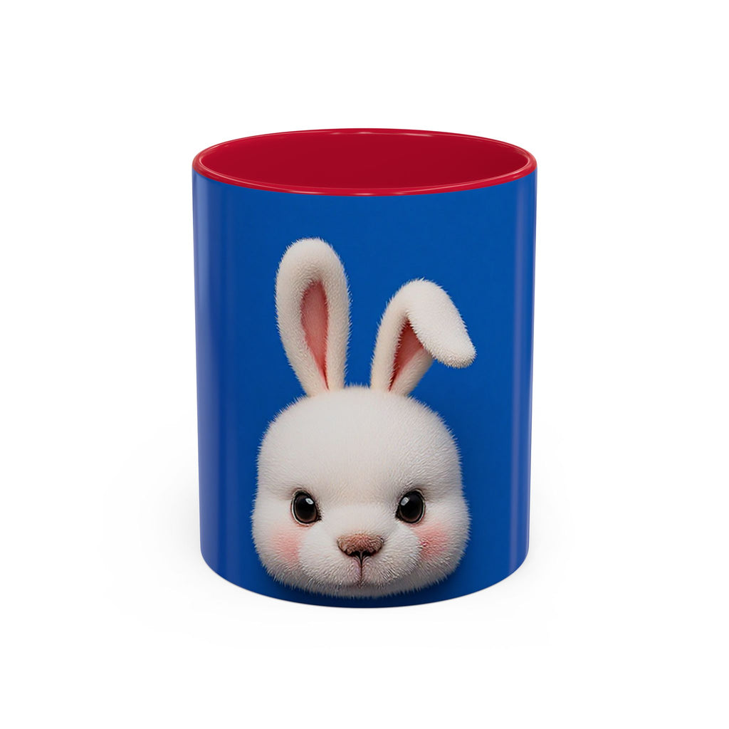 Blue Bunny Accent Mug – Cute Minimal Animal Art Cup