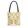 Gold Baroque Pattern Tote Bag – Elegant Statement Shoulder Tote