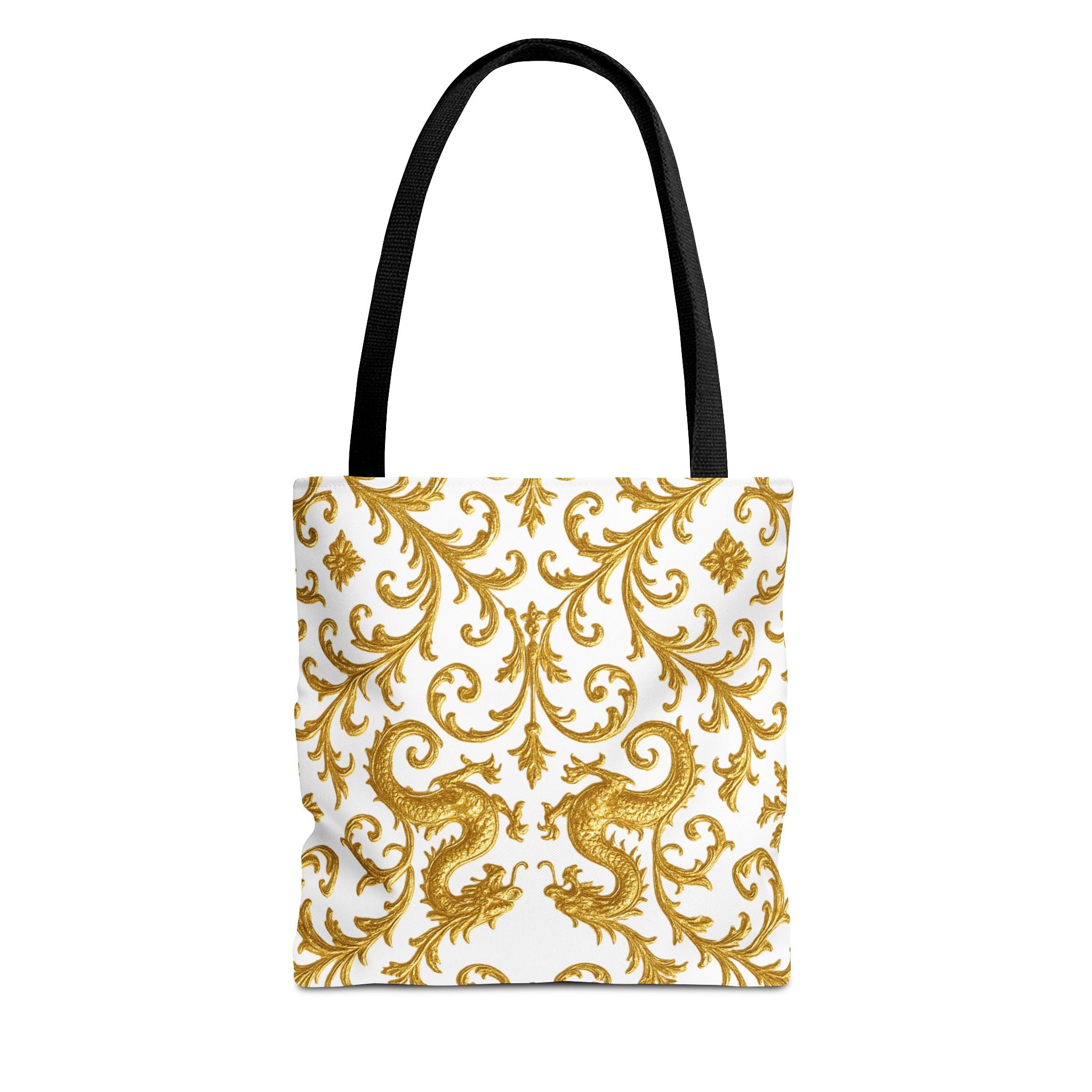 Gold Baroque Pattern Tote Bag – Elegant Statement Shoulder Tote