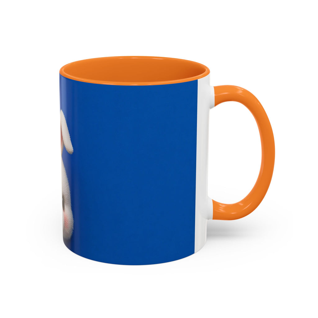 Blue Bunny Accent Mug – Cute Minimal Animal Art Cup