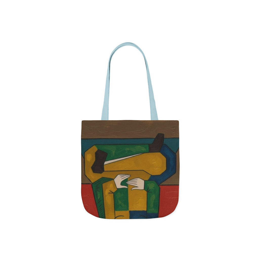Parisian Café Canvas Tote — Illustrated City Street Market Bag