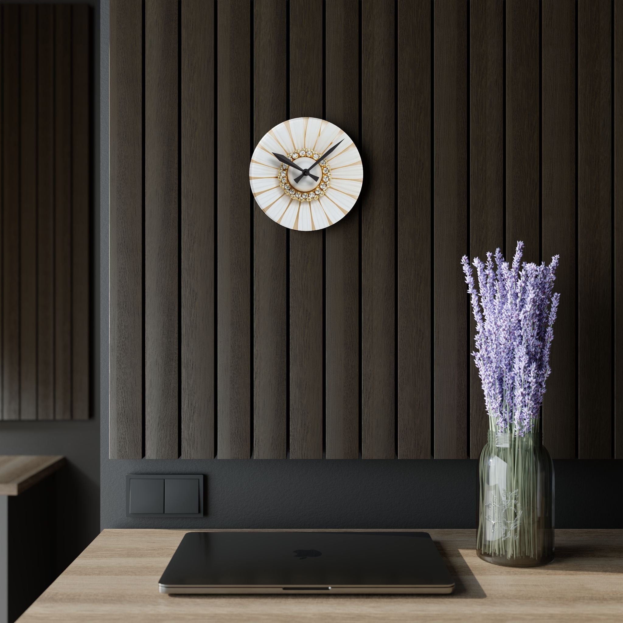 Minimal Acrylic Wall Clock for Modern Interiors