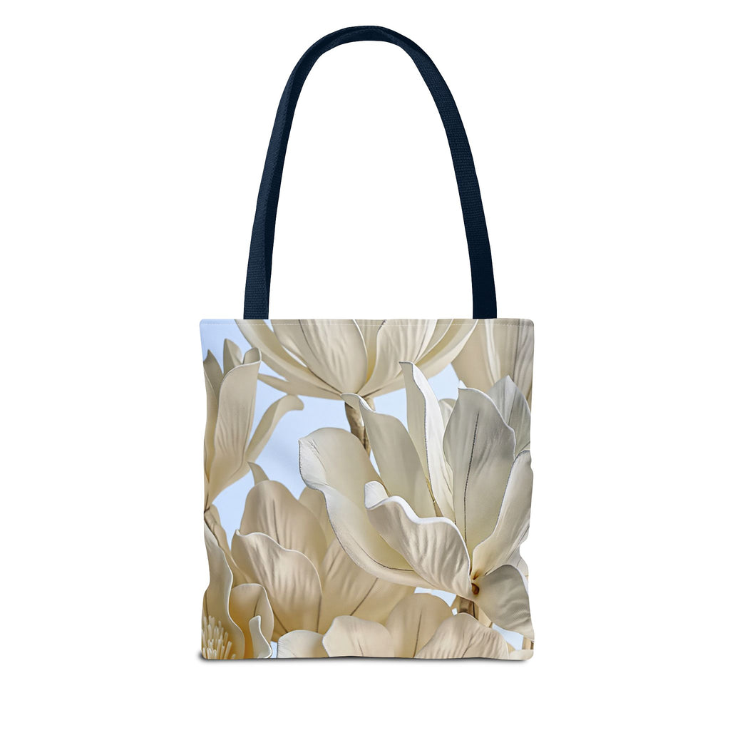 Colorful Grand Piano Art Tote Bag – Floral Background Statement Tote