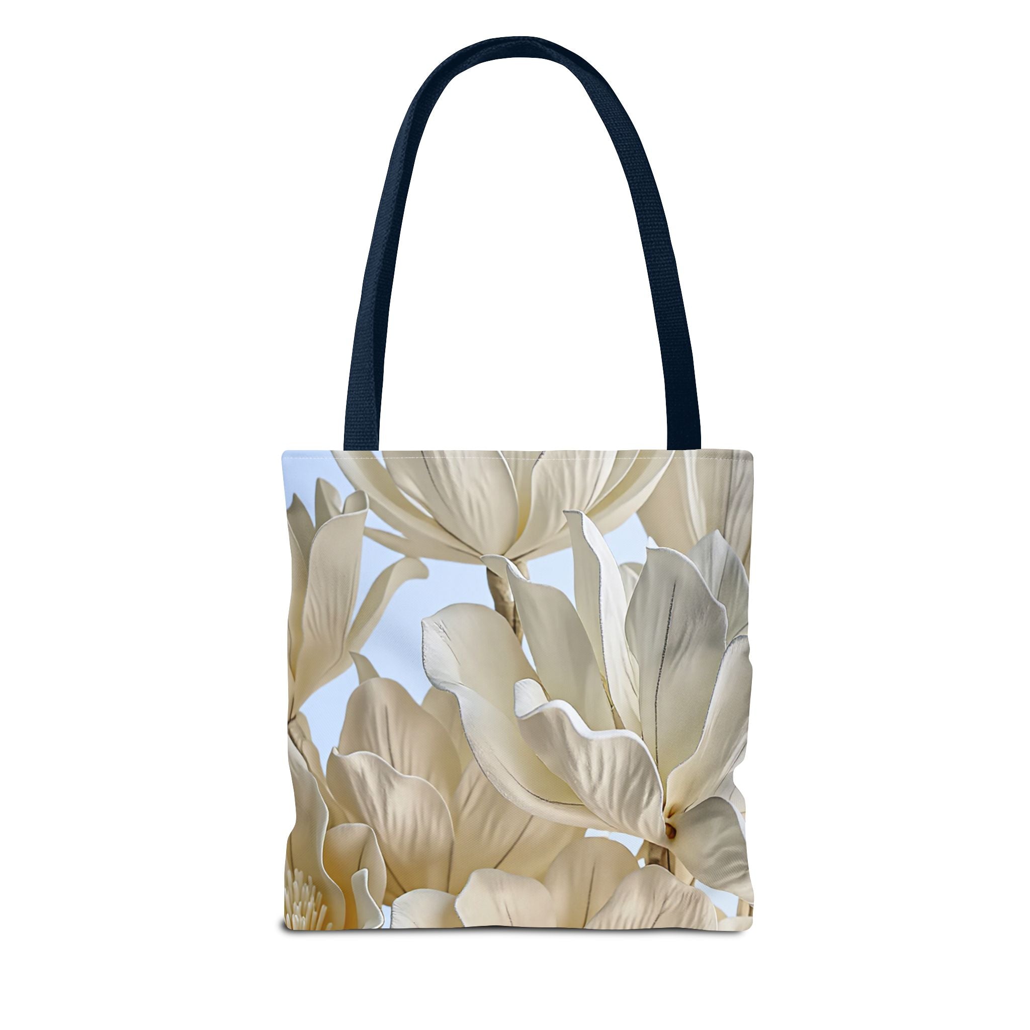 Colorful Grand Piano Art Tote Bag – Floral Background Statement Tote