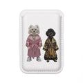 MagSafe Card Wallet — Dogs in Robes Vegan Leather Card Holder