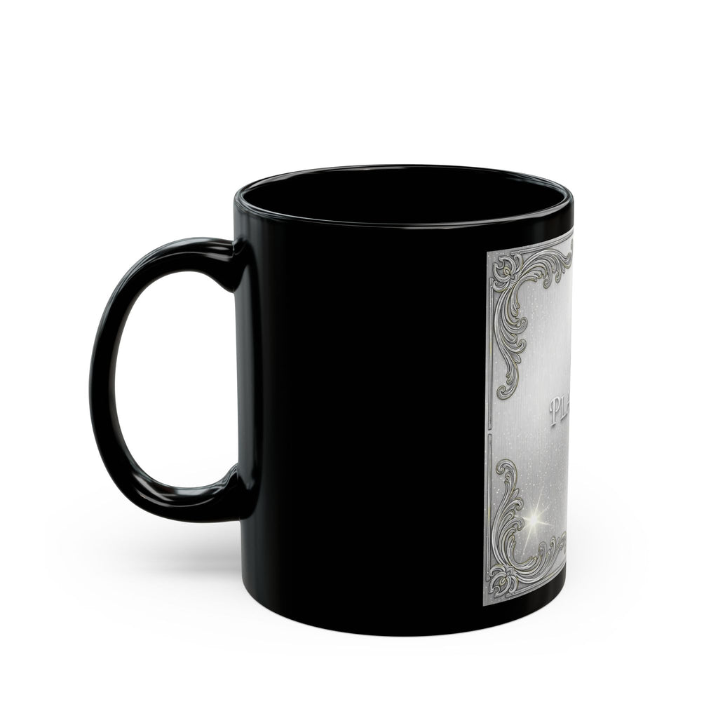 Refined Platinum Black Mug — "Simple. Polished. Platinum." (11oz & 15oz)