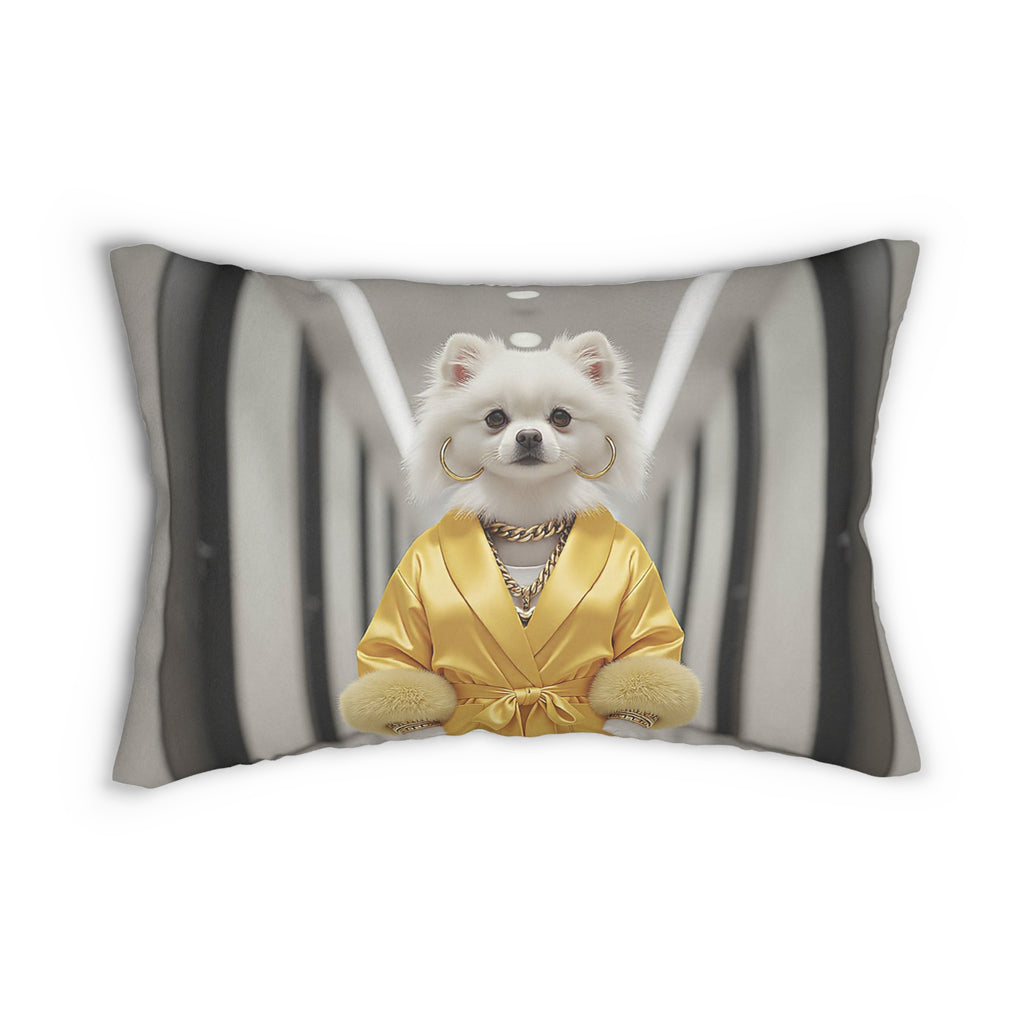 Luxury Gold Robe Pomeranian Pillow – Iconic Pet Fashion Decor