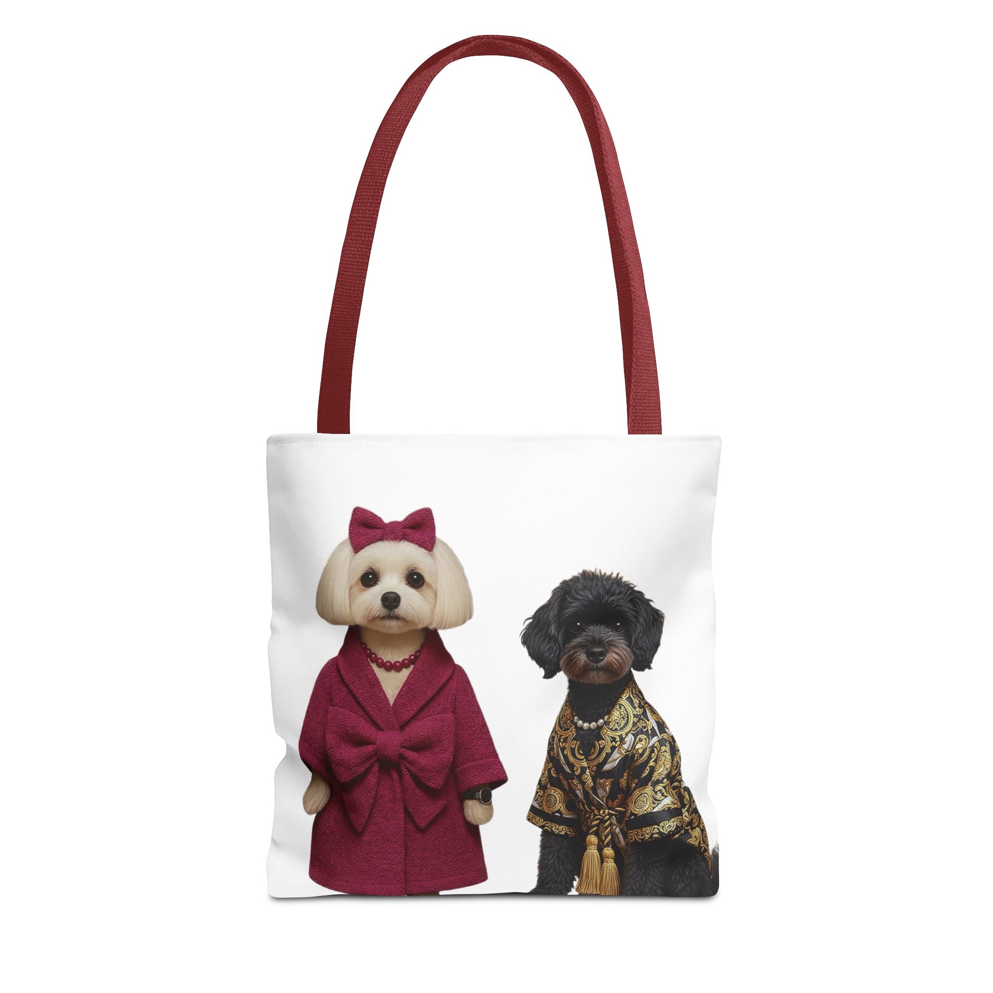 Stylish Dog Duo Tote Bag – Fashionable Poodle & Shih Tzu Print