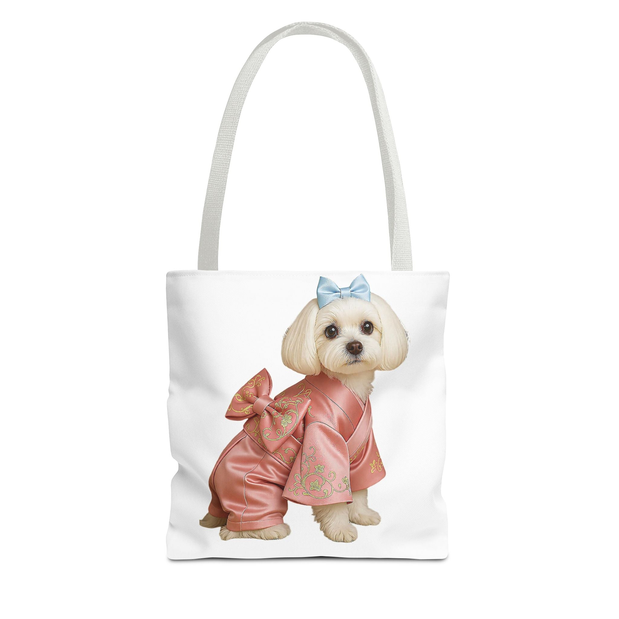 Korean Hanbok Dog Tote Bag – Pink Traditional Style