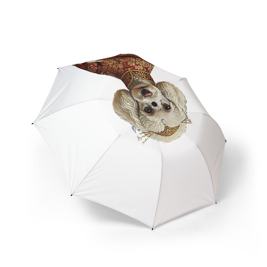Dog in Regal Coat Umbrella — Foldable Semi‑Automatic Rain Umbrella
