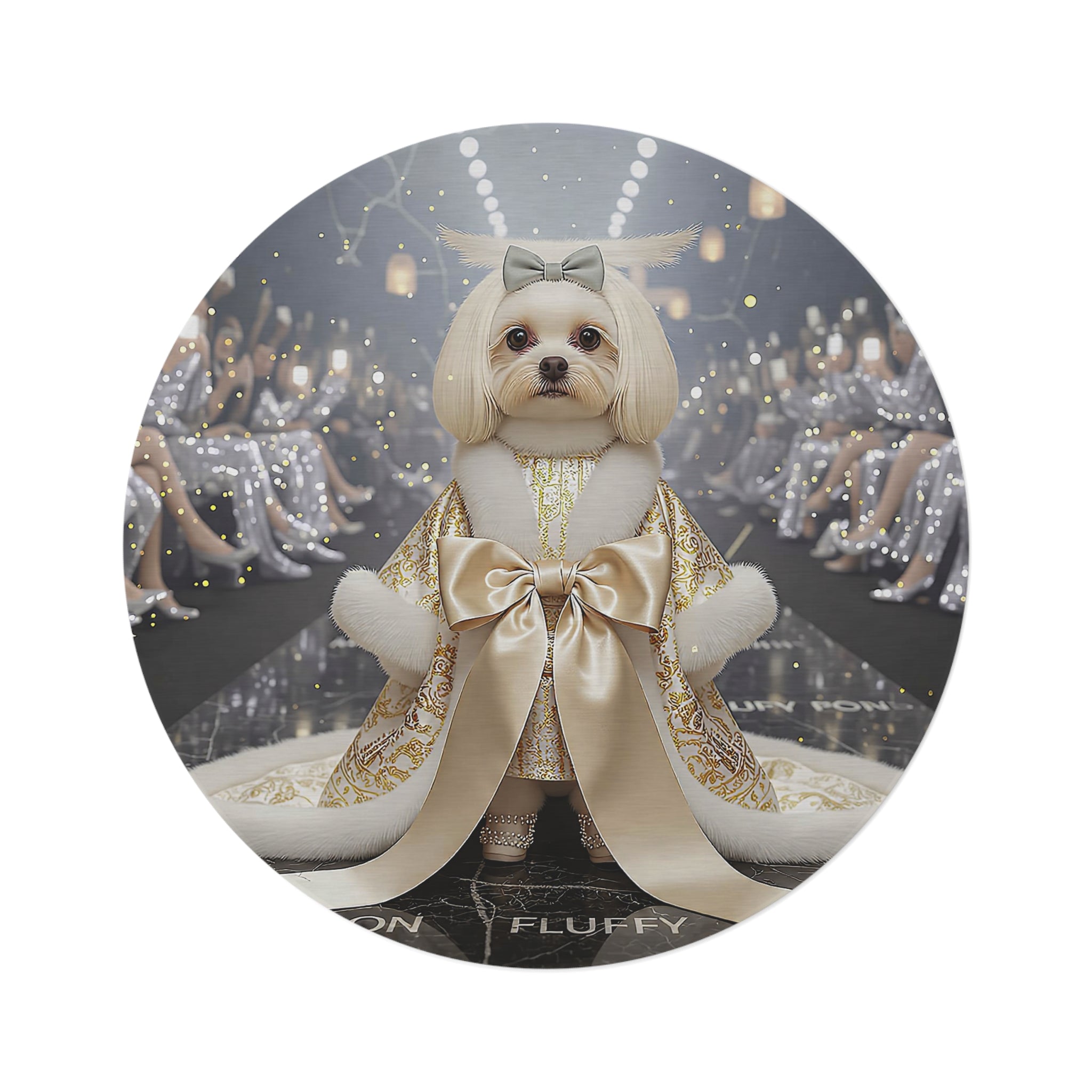 Round Rug — Regal Couture Dog Portrait Decorative Floor Mat