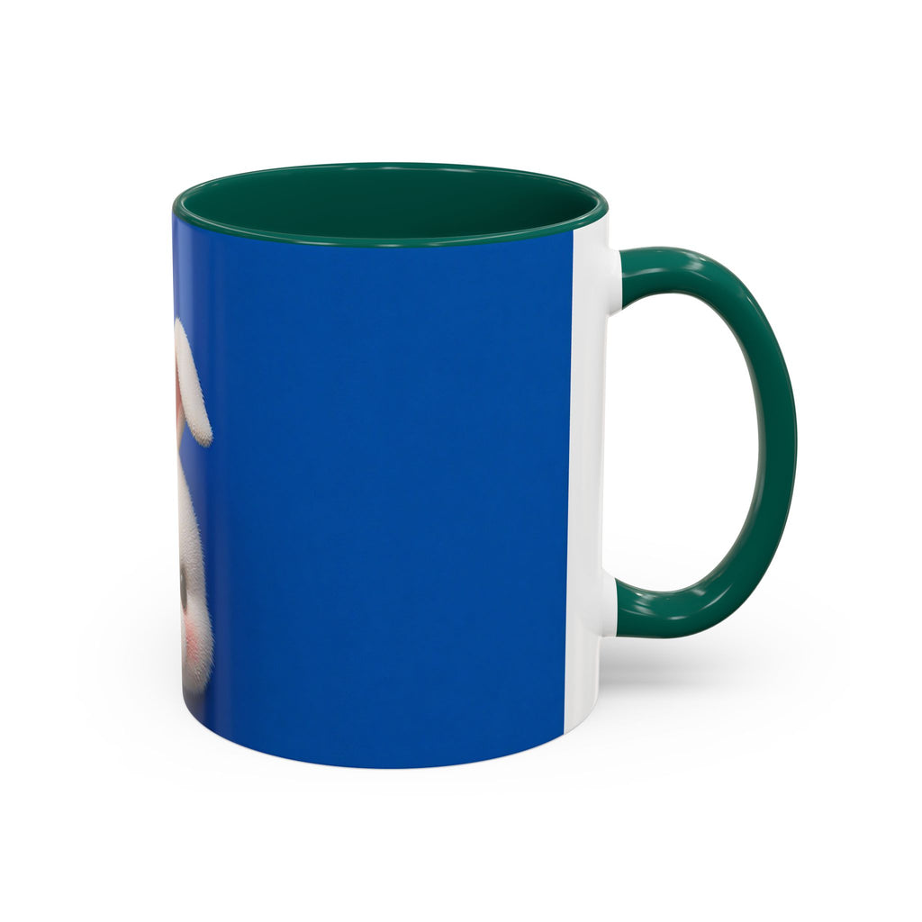 Blue Bunny Accent Mug – Cute Minimal Animal Art Cup
