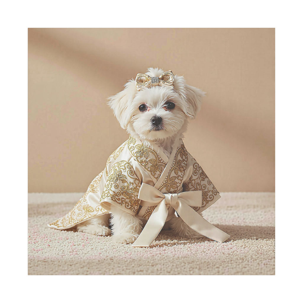 Luxury Royal Dog Wall Art – Elegant Interior Canvas Print