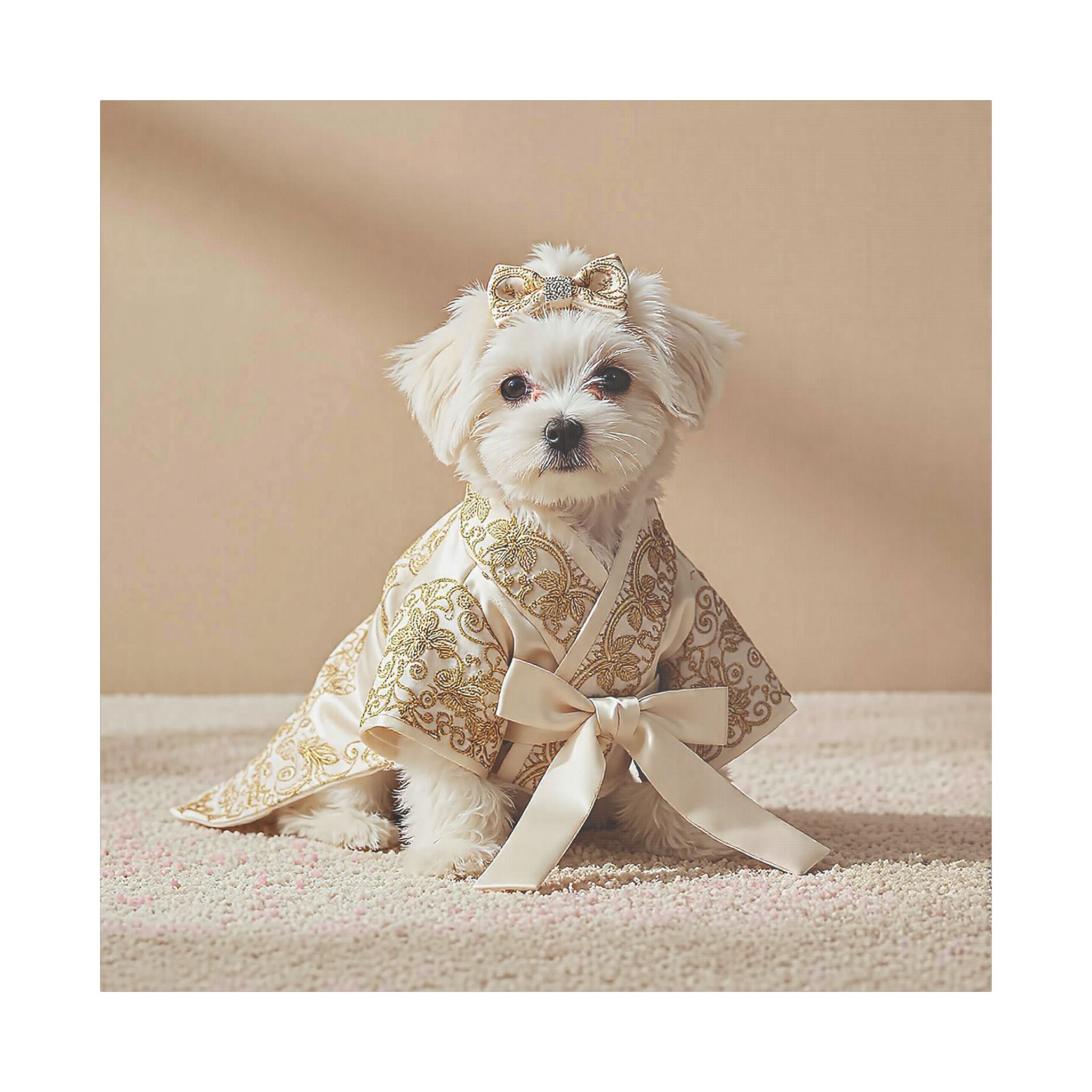 Luxury Royal Dog Wall Art – Elegant Interior Canvas Print