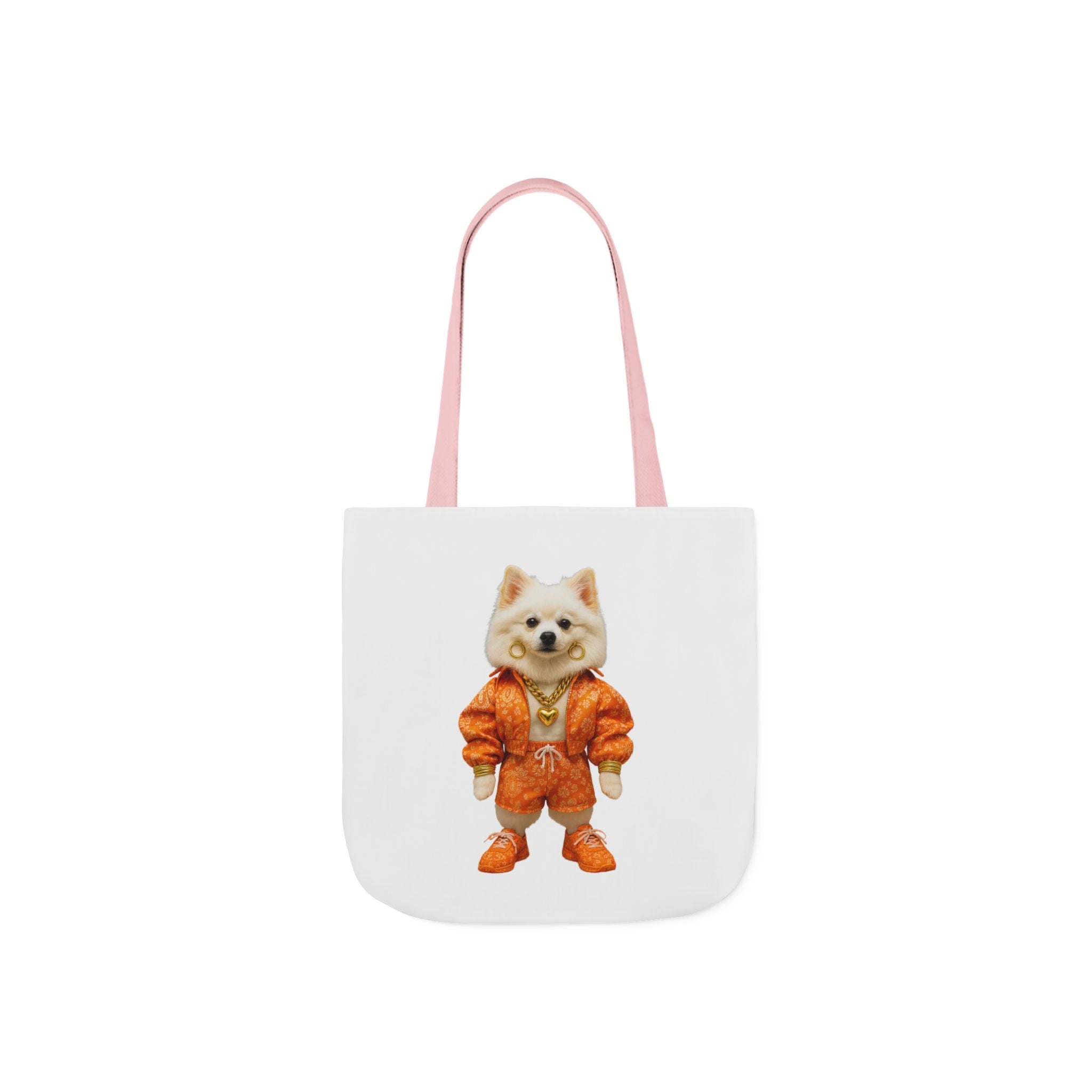 Tote Bag — Cute Pomeranian in Orange Tracksuit Graphic