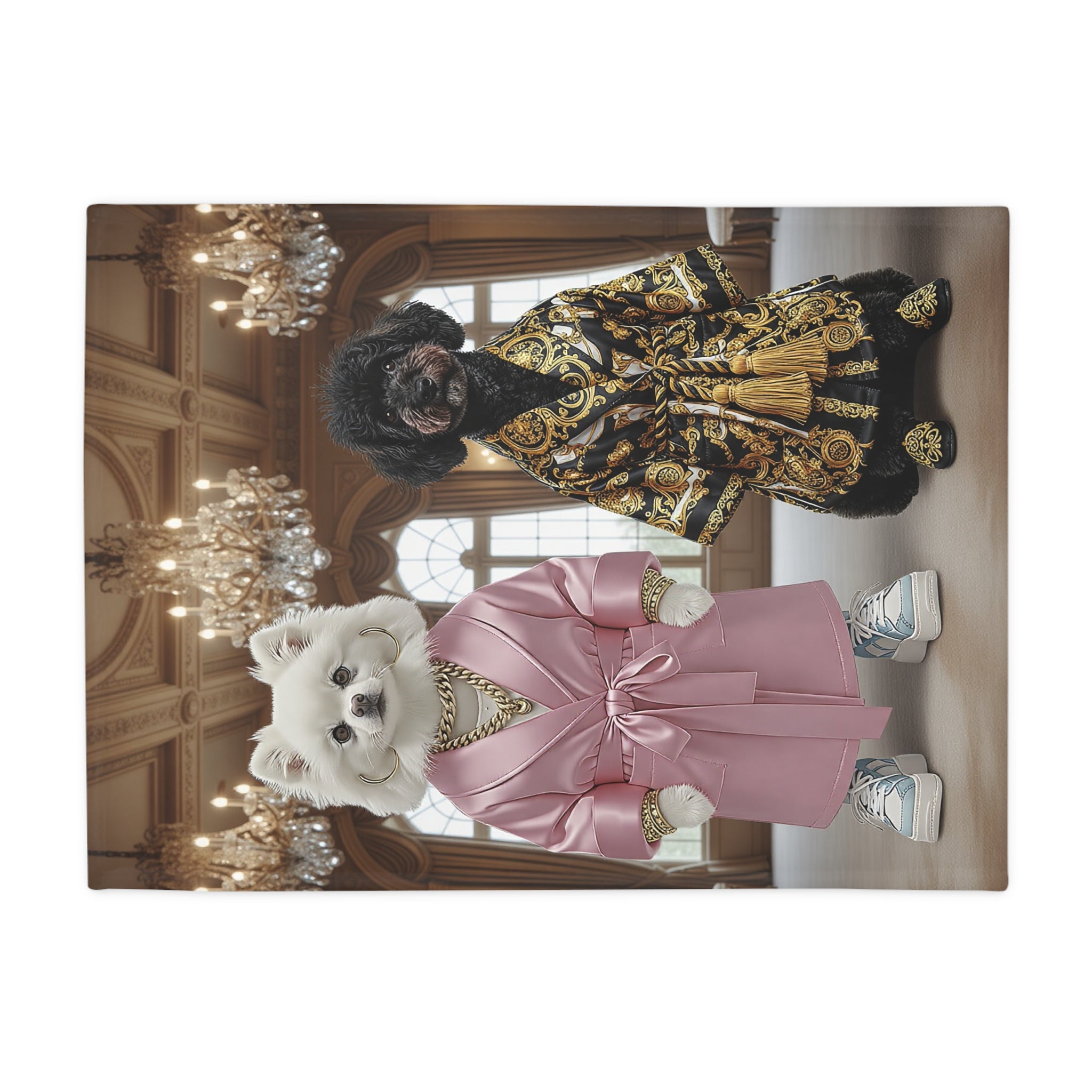 The Royal Portrait Blanket Custom Pet Plush Fleece