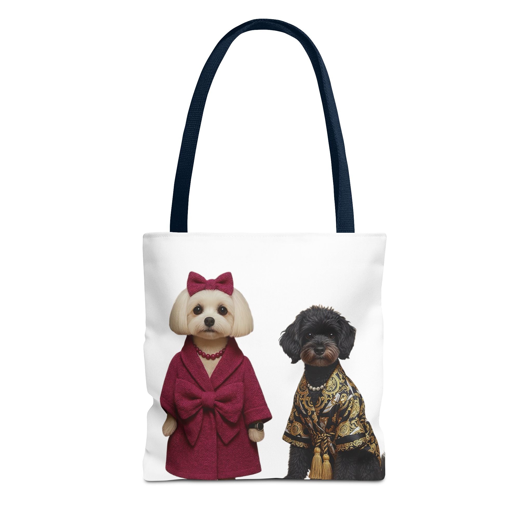 Stylish Dog Duo Tote Bag – Fashionable Poodle & Shih Tzu Print