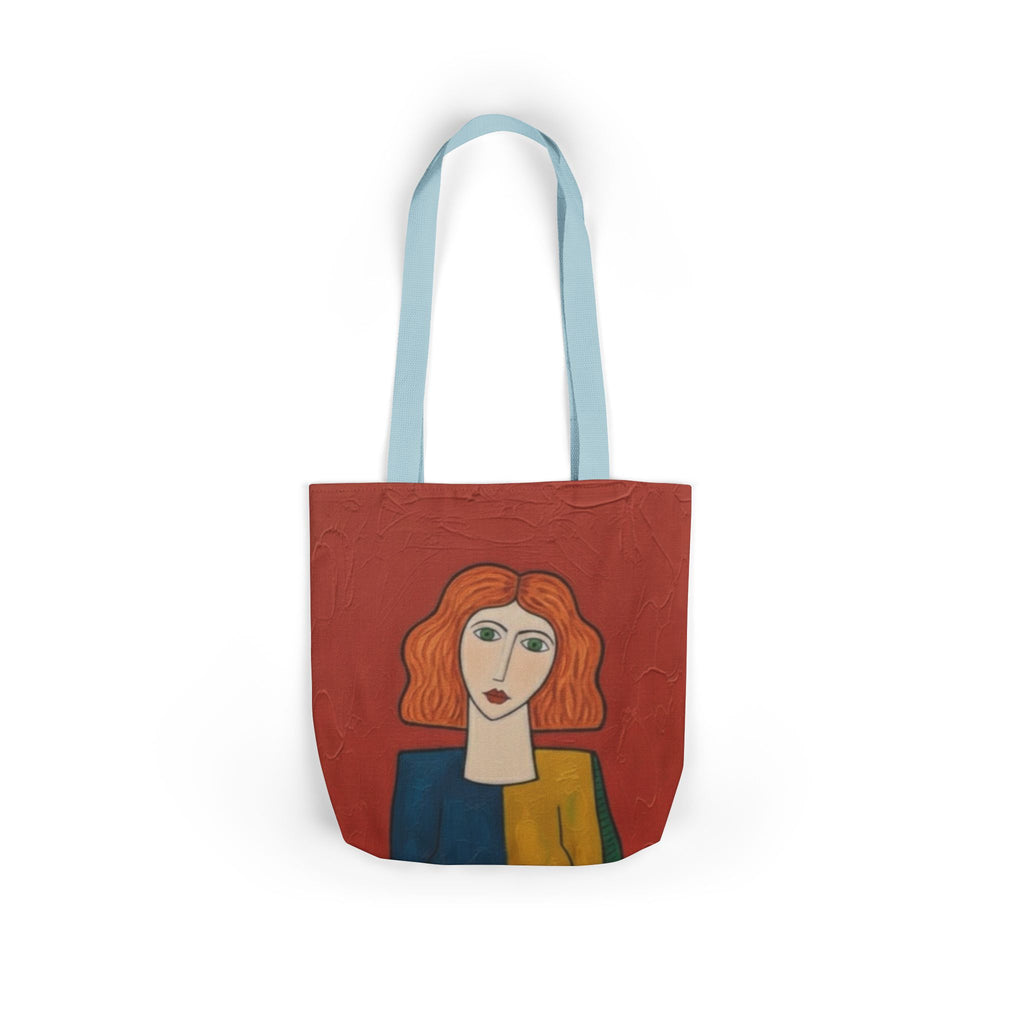 Parisian Café Canvas Tote — Illustrated City Street Market Bag