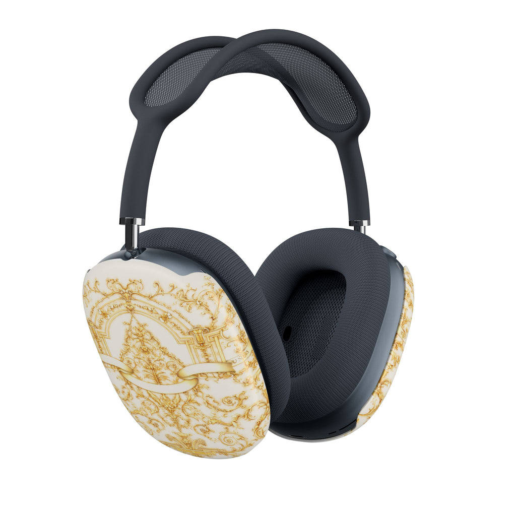 Luxury Gold Baroque AirPods Case – Elegant White & Gold Protective Cover