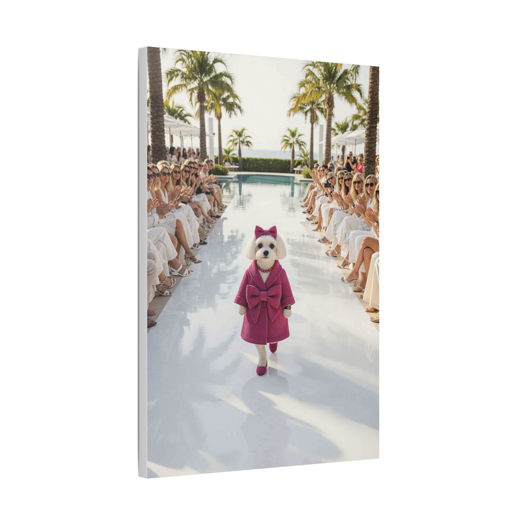 Fashion Runway Dog Wall Art – Luxury Statement Canvas Print