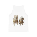 Kids Tank Top — Cute Pomeranian Puppies in Gold Outfits
