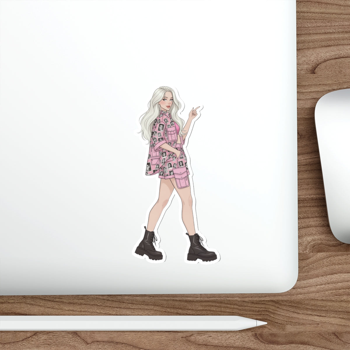 Minimal Fashion Figure Sticker — Clean & Modern Design