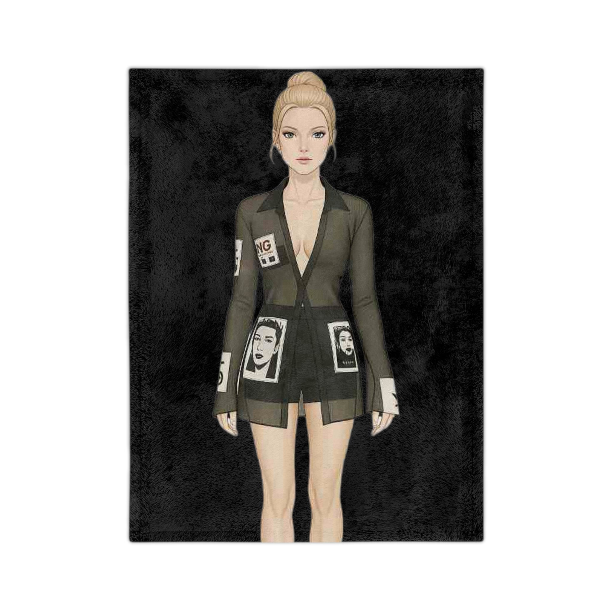 Fashion Illustration Blanket – Modern Chic Art Throw