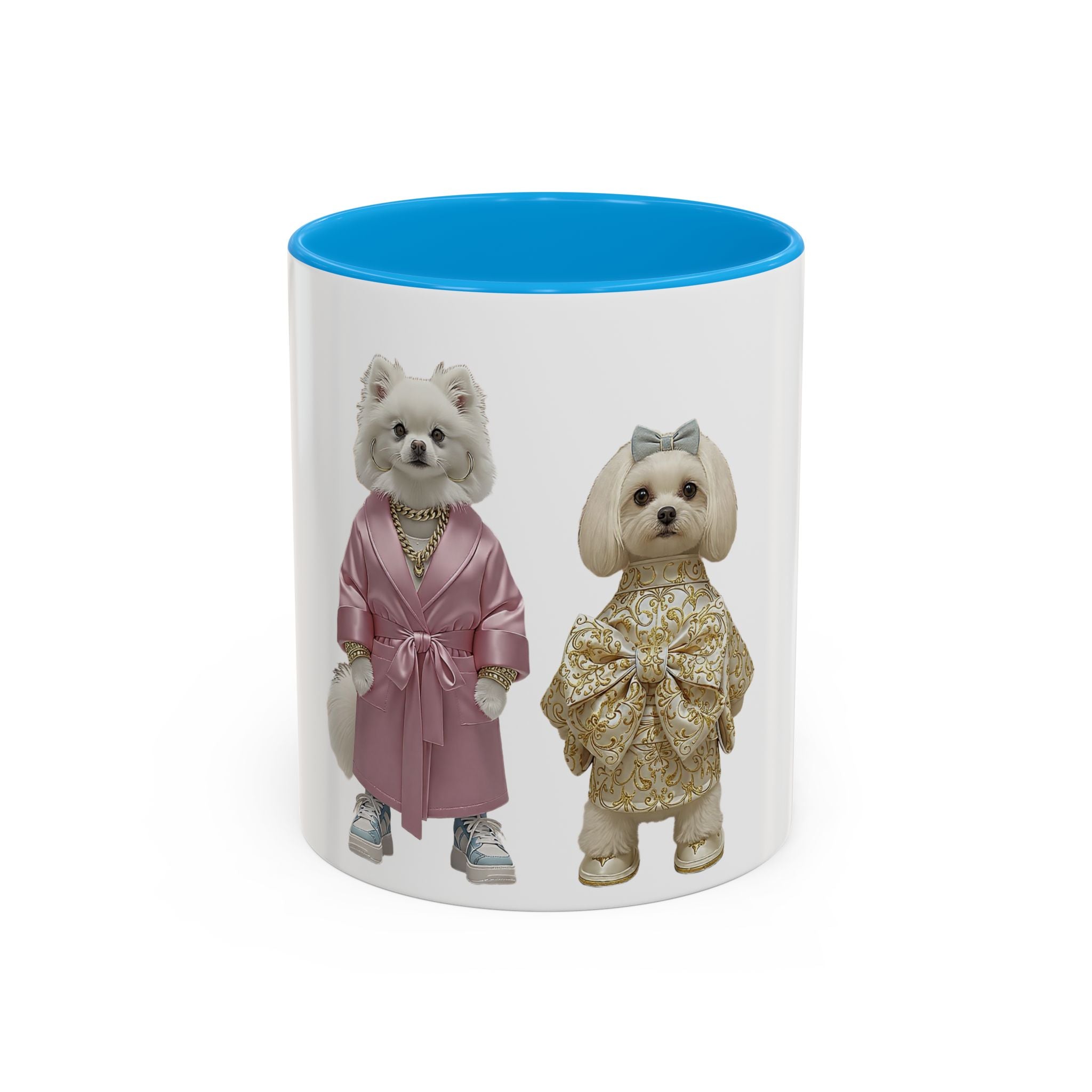 Fashionable Dogs Ceramic Mug — Stylish Designer-Dressed Dogs (11oz & 15oz)