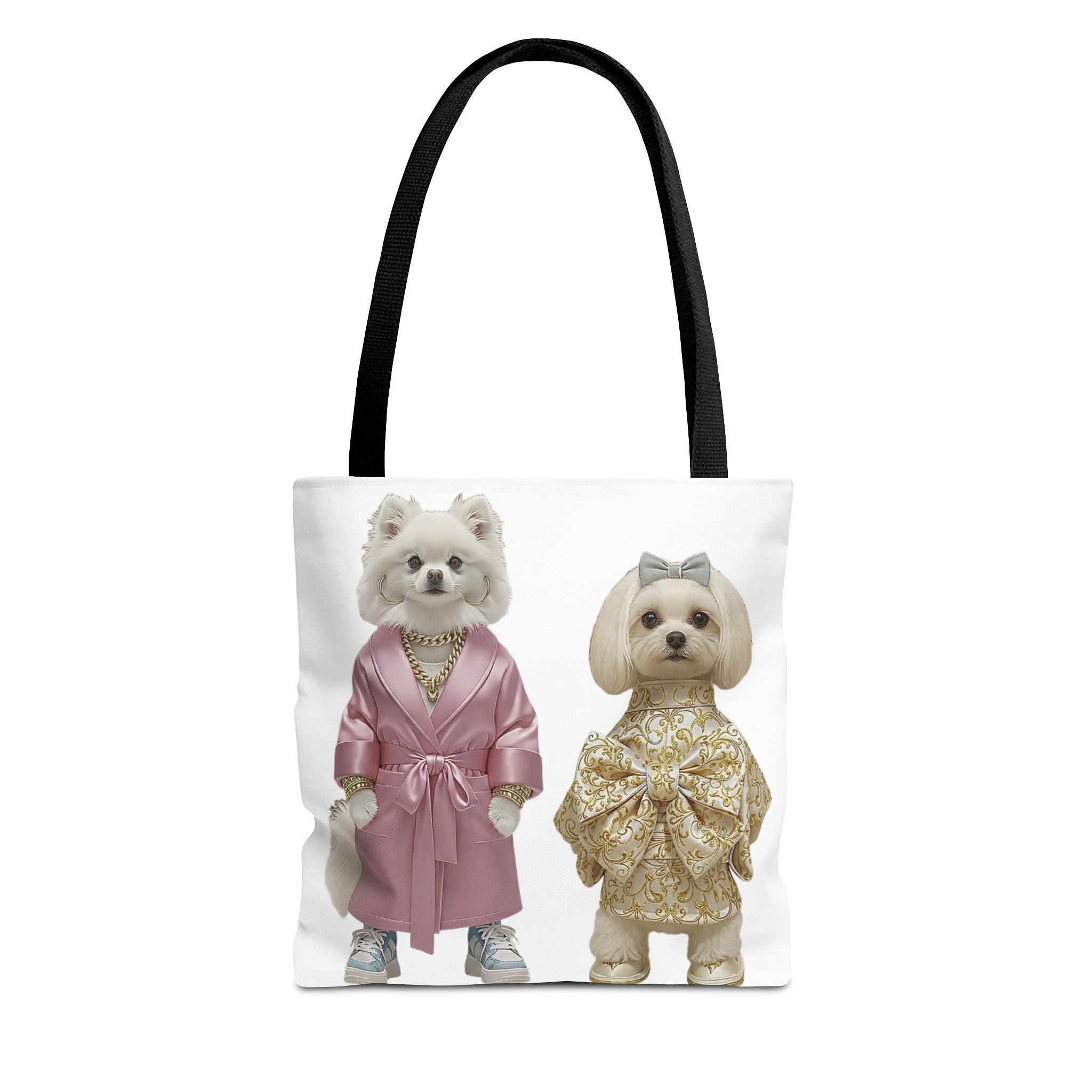 Designer Dog Tote Bag – Chic Dressed-Up Dogs Fashion Shoulder Bag