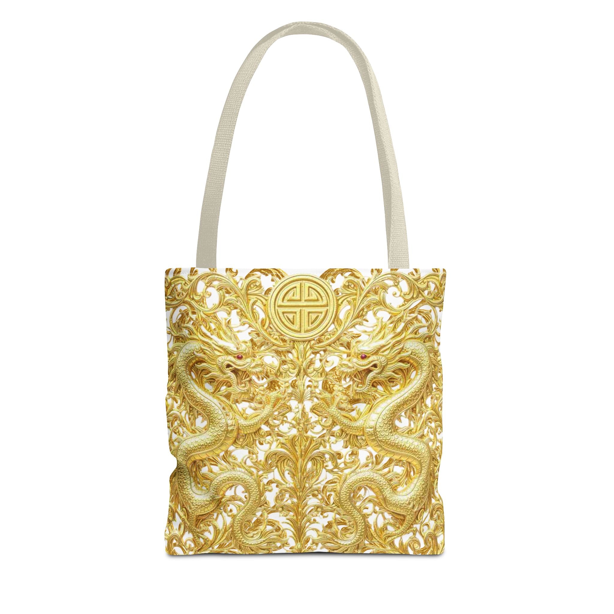 Gold Dragon Baroque Tote Bag – Luxury Statement Tote