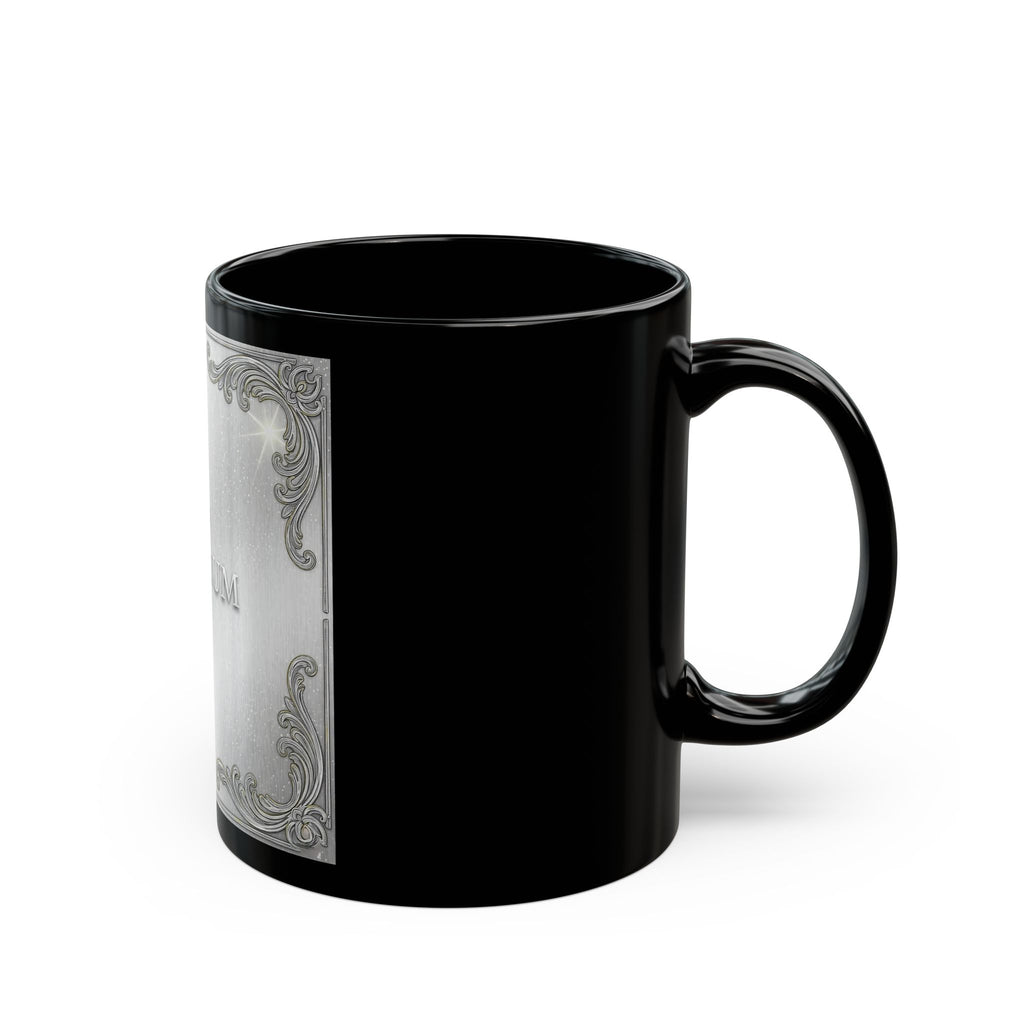 Refined Platinum Black Mug — "Simple. Polished. Platinum." (11oz & 15oz)