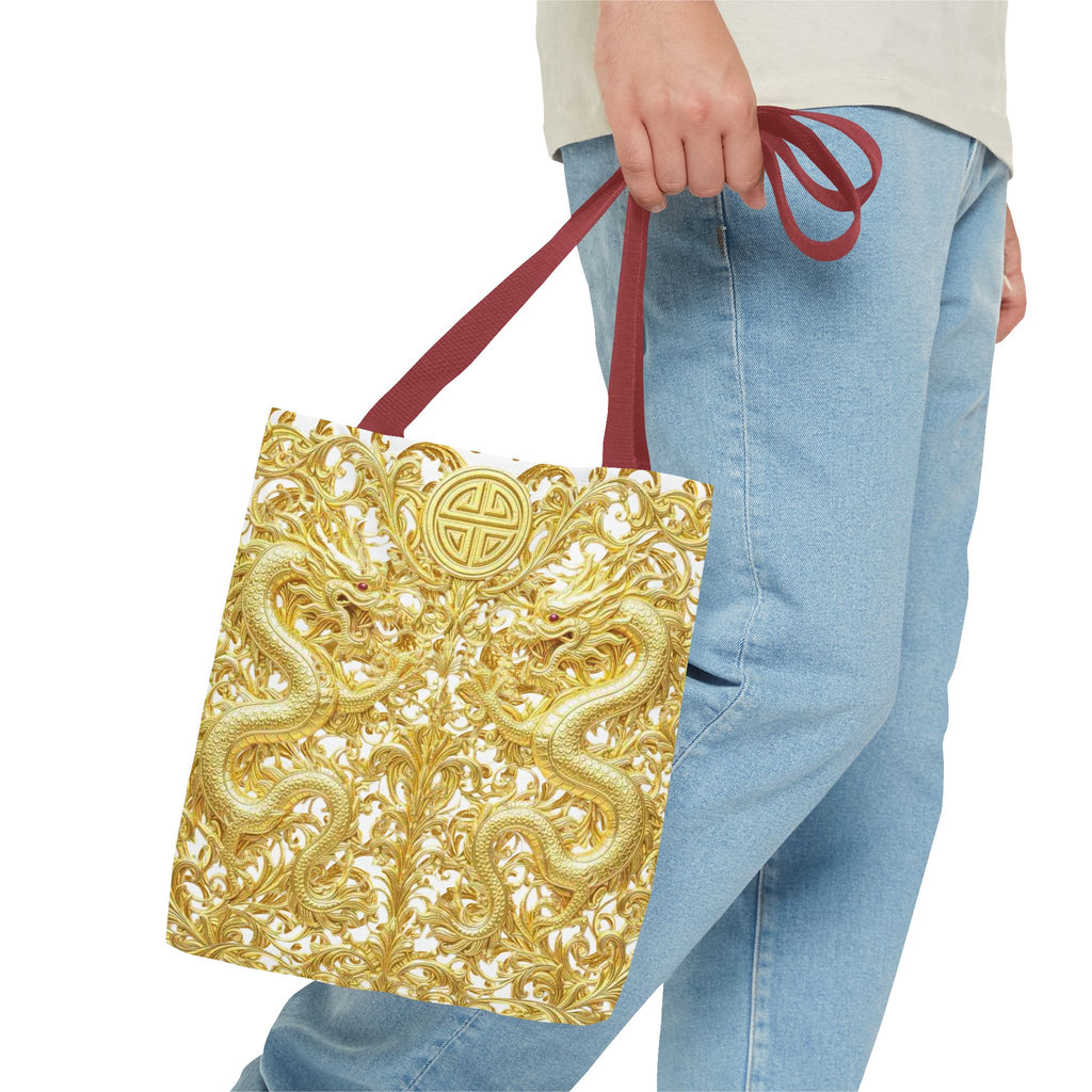 Gold Dragon Baroque Tote Bag – Luxury Statement Tote