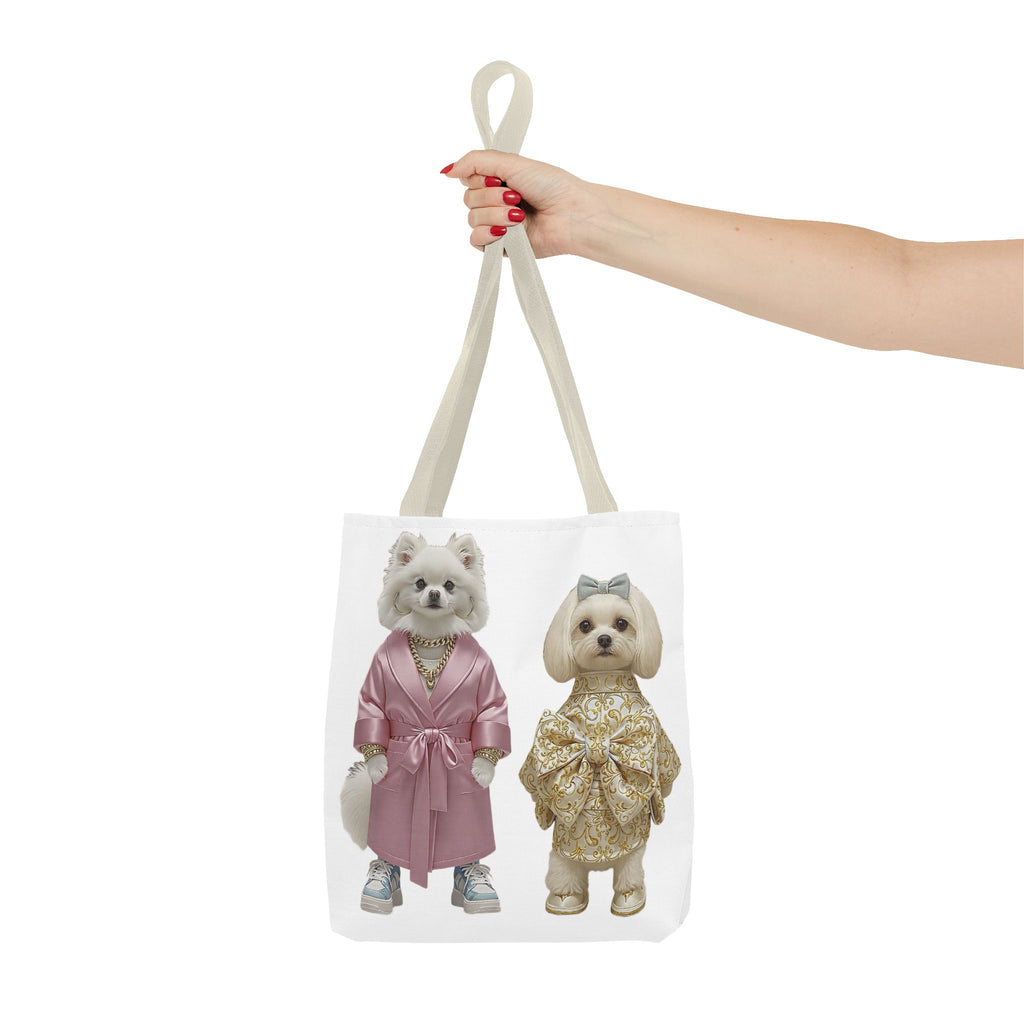 Designer Dog Tote Bag – Chic Dressed-Up Dogs Fashion Shoulder Bag