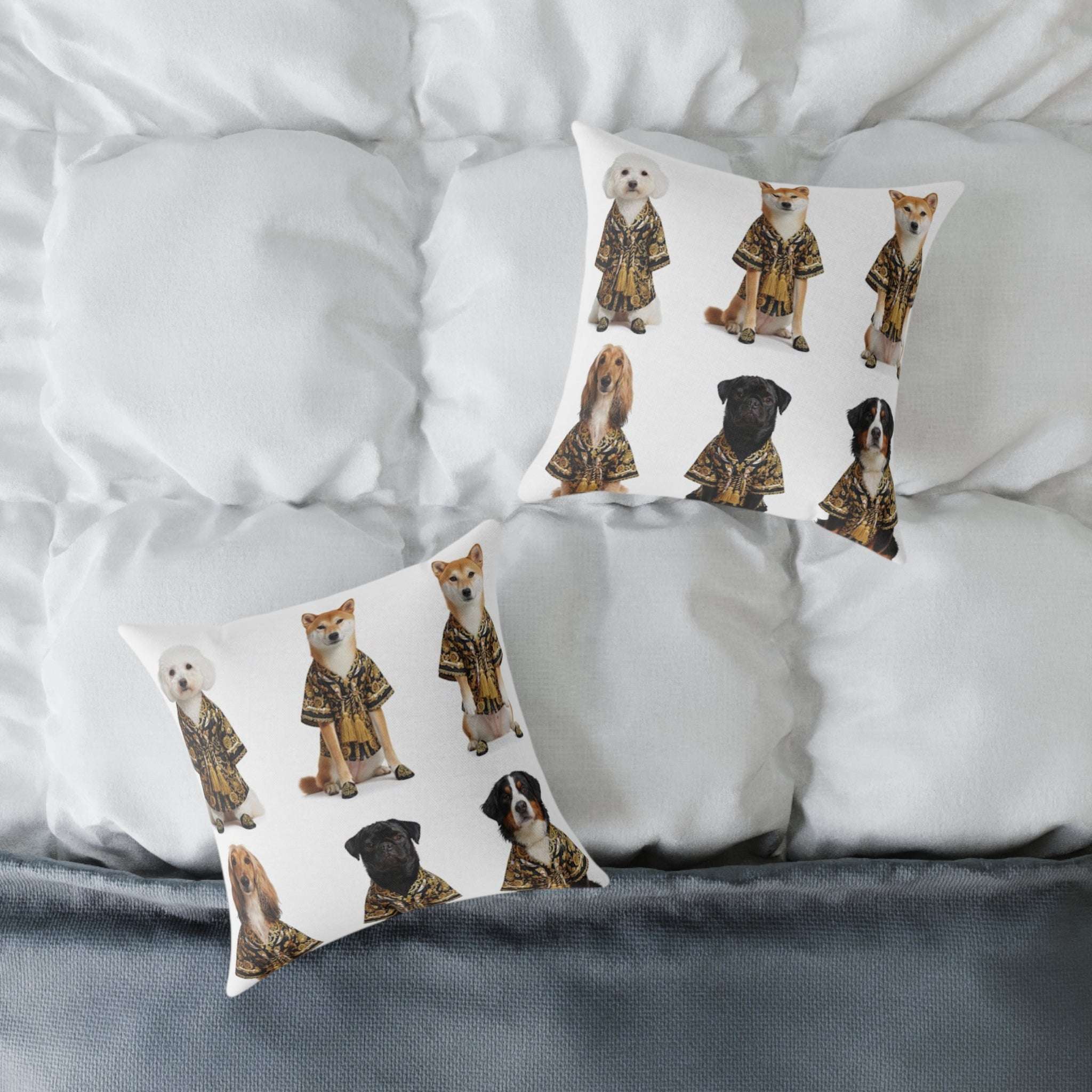 Dog Portrait Cushion – Gallery Style Decorative Pillow for Modern Home Decor