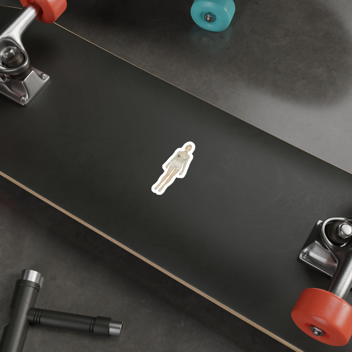 Minimalist Blonde Fashion Doll Sticker