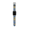 Dragon Baroque Watch Band – Gold Dragon Scroll Pattern on Royal Blue