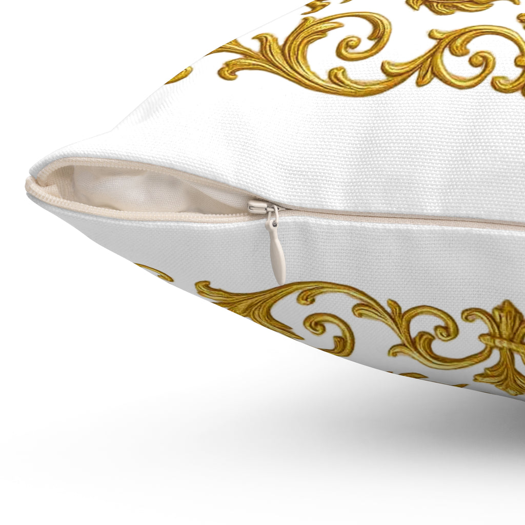 Golden Twin Dragon Fortune Cushion