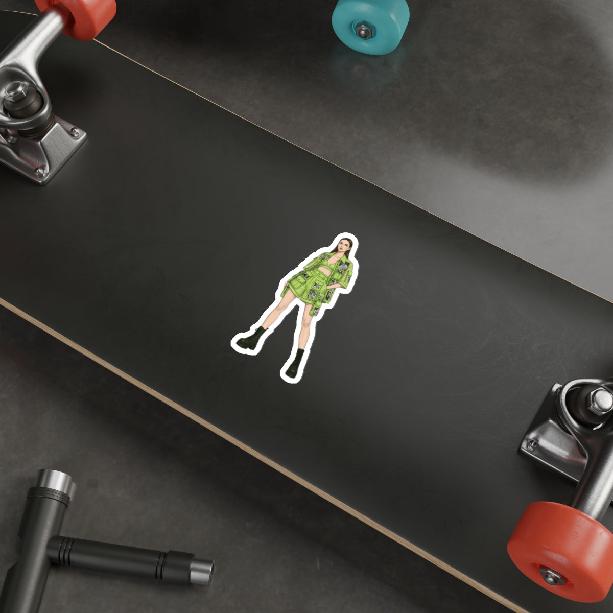 Minimal Fashion Girl Sticker — Clean & Stylish
