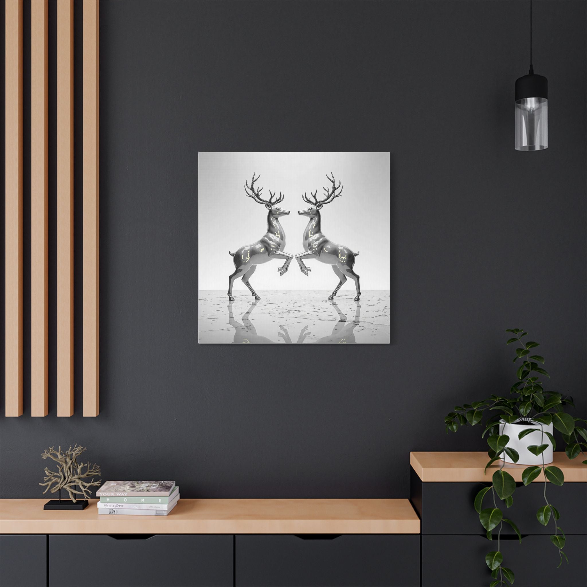 Twin Reindeer Canvas