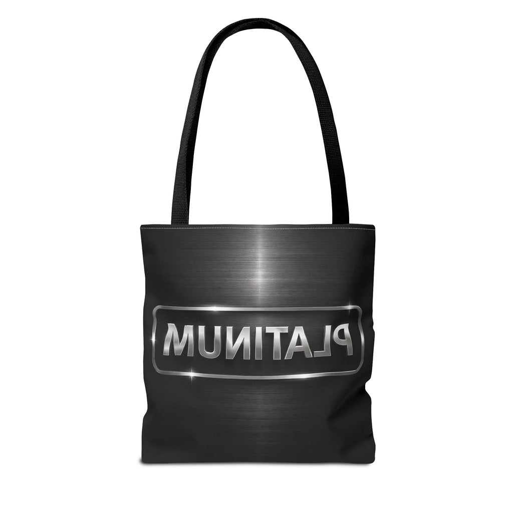 PLATINUM Tote Bag – Minimal Black Premium Statement Bag