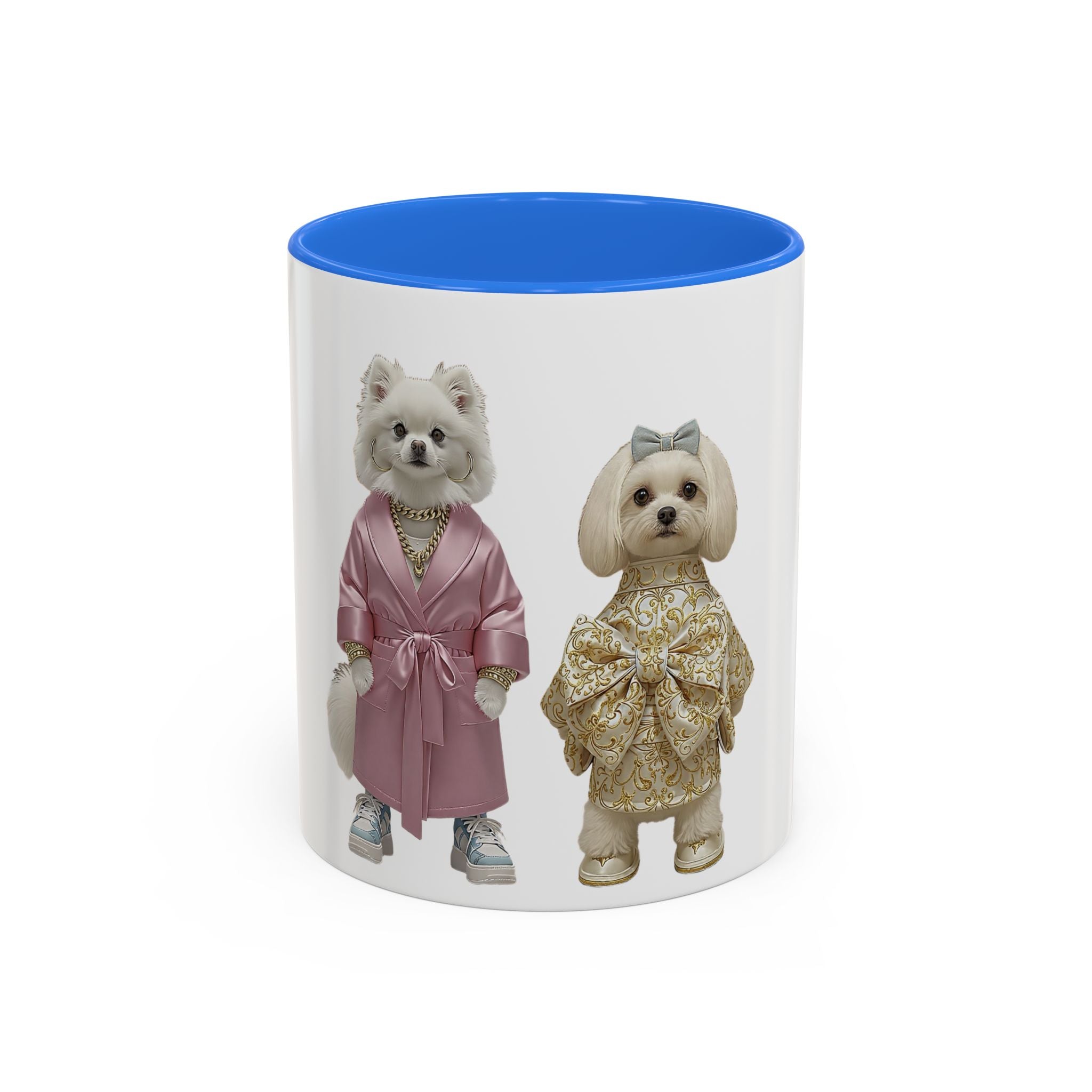 Fashionable Dogs Ceramic Mug — Stylish Designer-Dressed Dogs (11oz & 15oz)