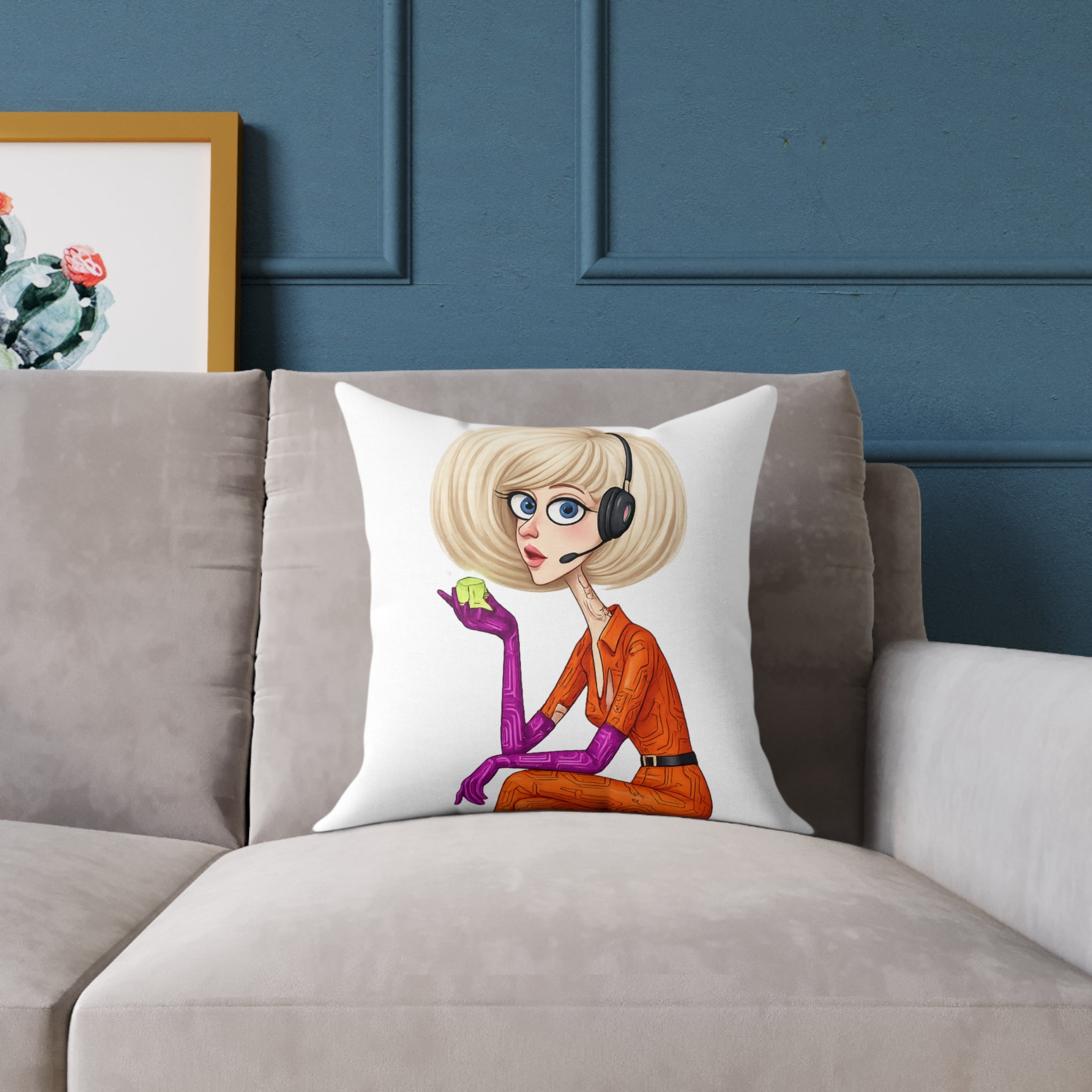 Character Art Throw Pillow — "A Character That Stays With You"