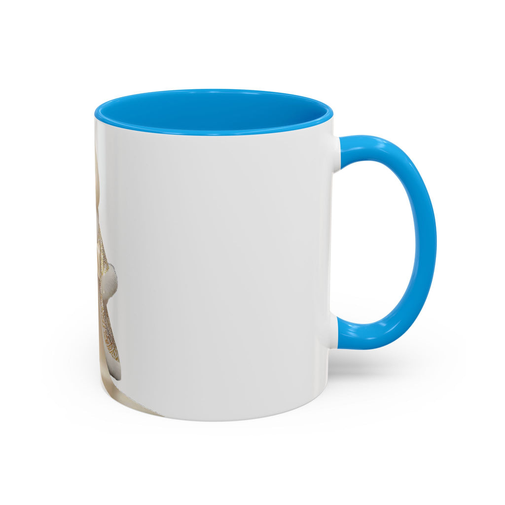 Regal Pup Love Mug – Elegant Gold Ribbon Edition