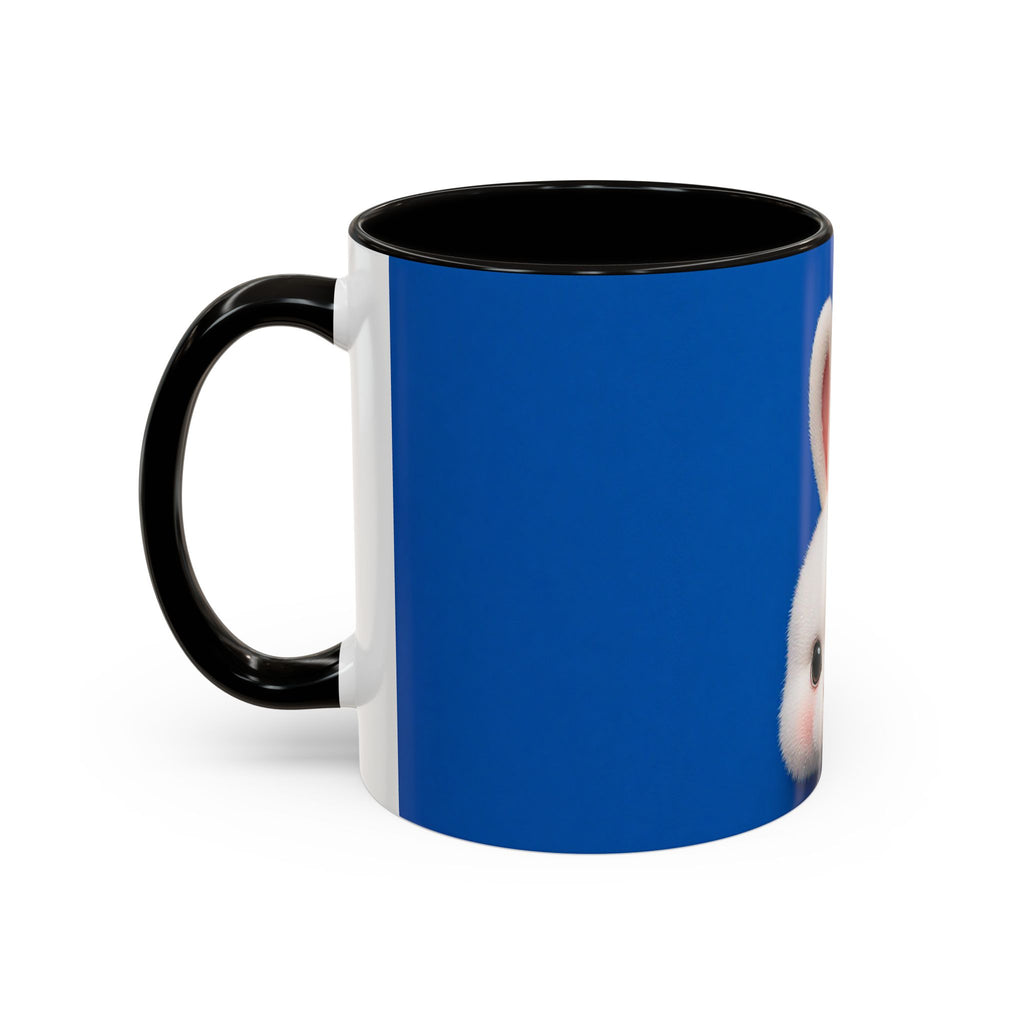 Blue Bunny Accent Mug – Cute Minimal Animal Art Cup